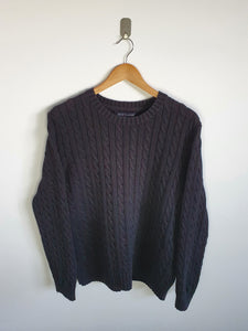 Tommy Hilfiger Womens Black Crew Neck Sweatshirt - XXL