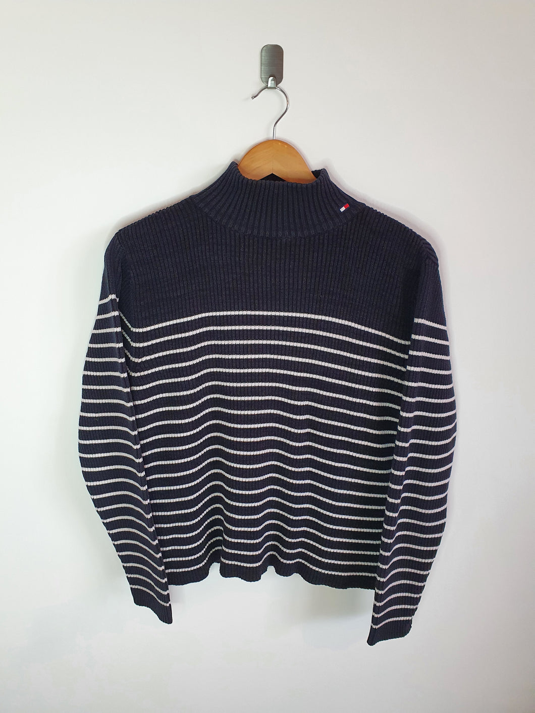 Tommy Hilfiger Womens Stripe Turtleneck/ Polo Neck - L