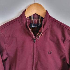 Fred Perry Womens Burgundy Harrington Jacket - S