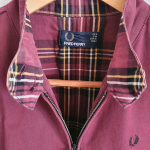 Fred Perry Womens Burgundy Harrington Jacket - S