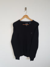 Load image into Gallery viewer, Ralph Lauren Chaps Black V Neck Sweatshirt - M
