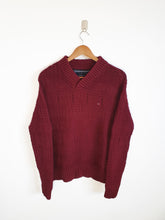 Load image into Gallery viewer, Tommy Hilfiger V-Neck Burgundy Sweatshirt - M
